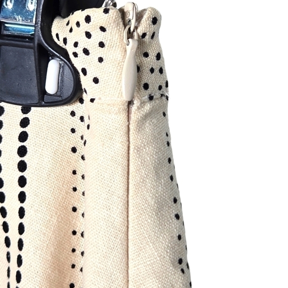 willi smith Vintage Style A-Line Linen Skirt Beige/Black Floral Size 8 NWOT - Picture 4 of 5